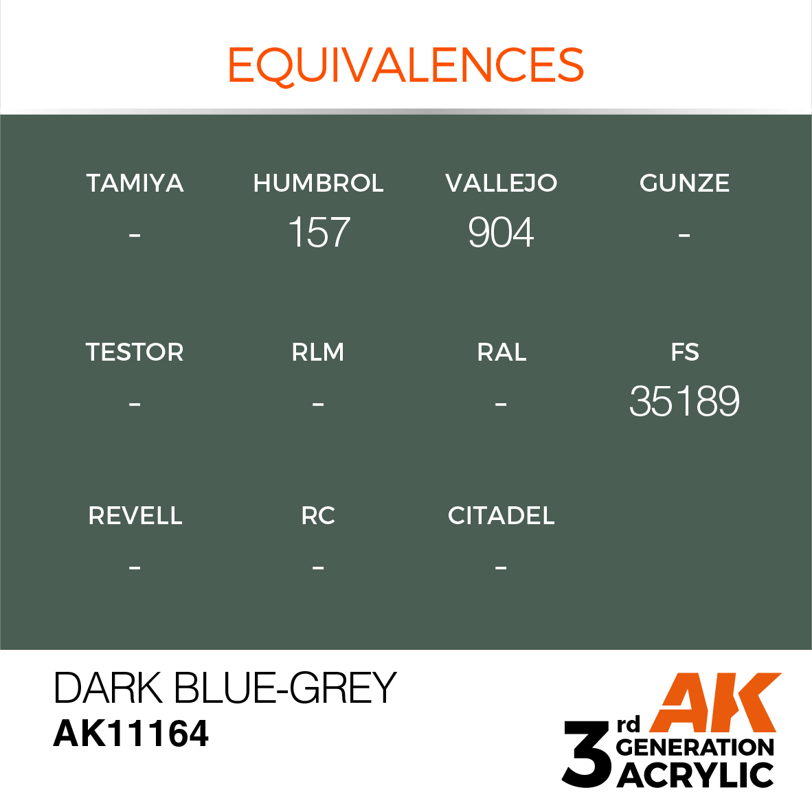 AK11164 Dark Blue Grey (3rd-Generation) (17mL)