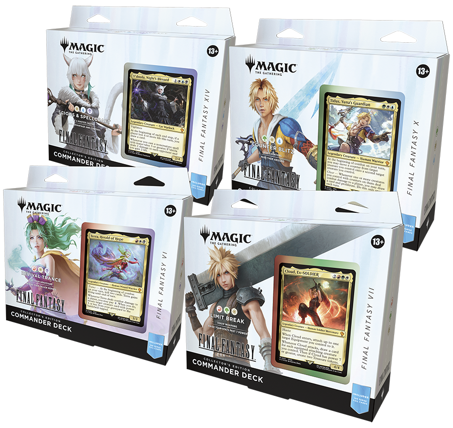 Final Fantasy Collector Commander Deck Display (Alle 4 Decks) - Englisch -