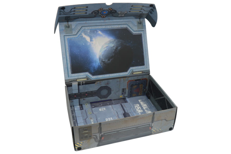 Strike Force Box with additional metal plate attached to the inner back side (Sci-fi)   SAFE-SFB03S