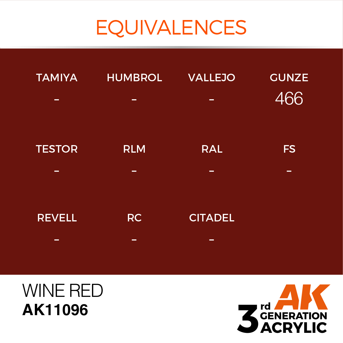 AK11096 Wine Red (3rd-Generation) (17mL)