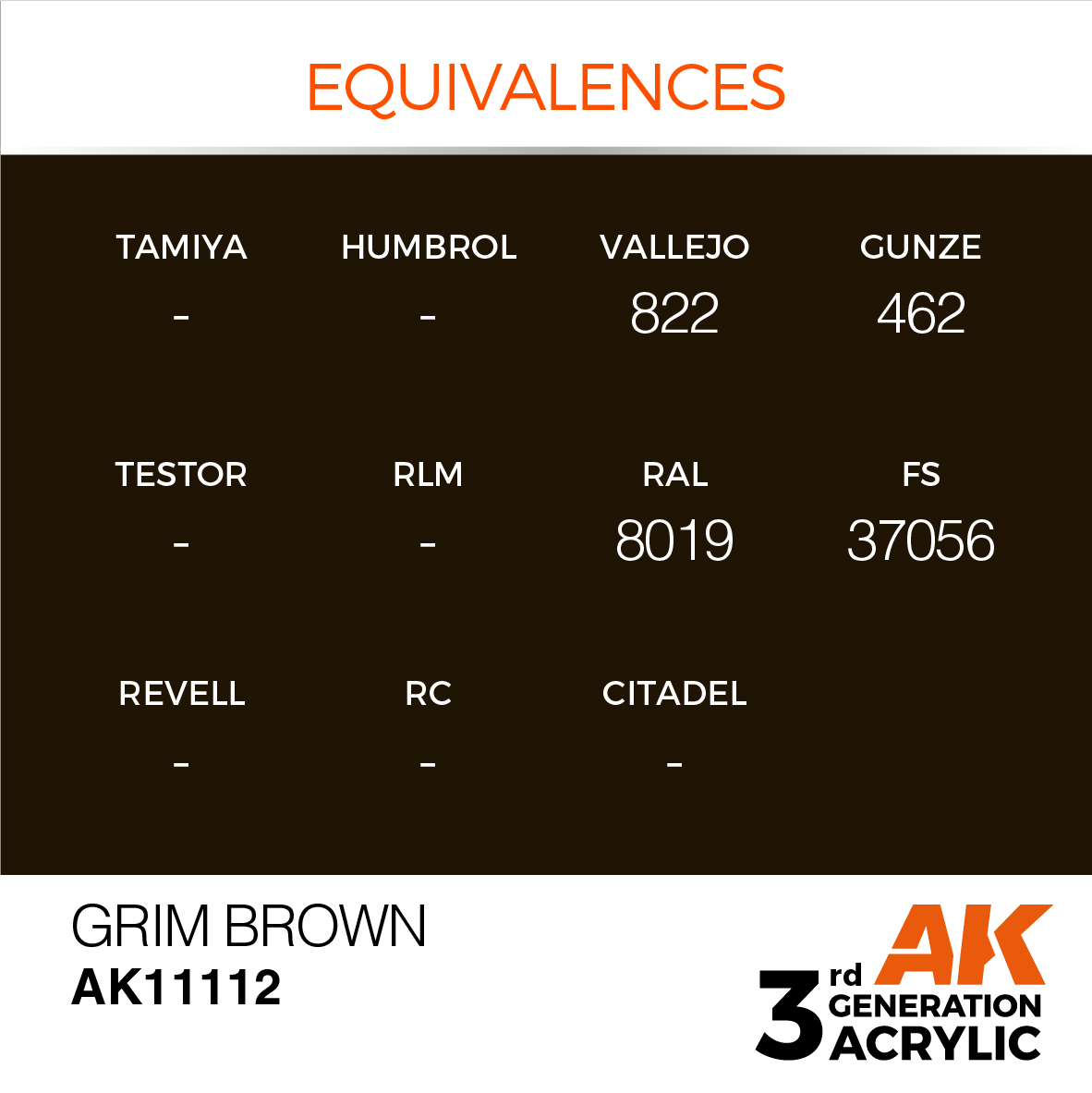 AK11112 Grim Brown (3rd-Generation) (17mL)