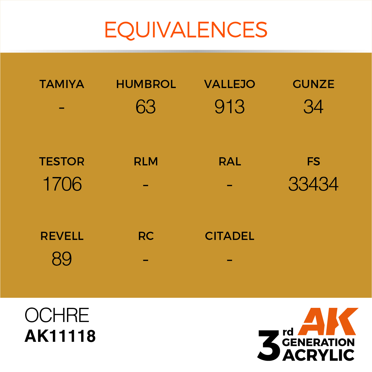 AK11118 Ocher (3rd-Generation) (17mL)