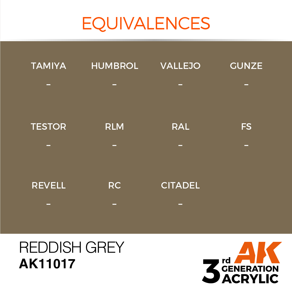 AK11017 Reddish Grey (3rd-Generation) (17mL)