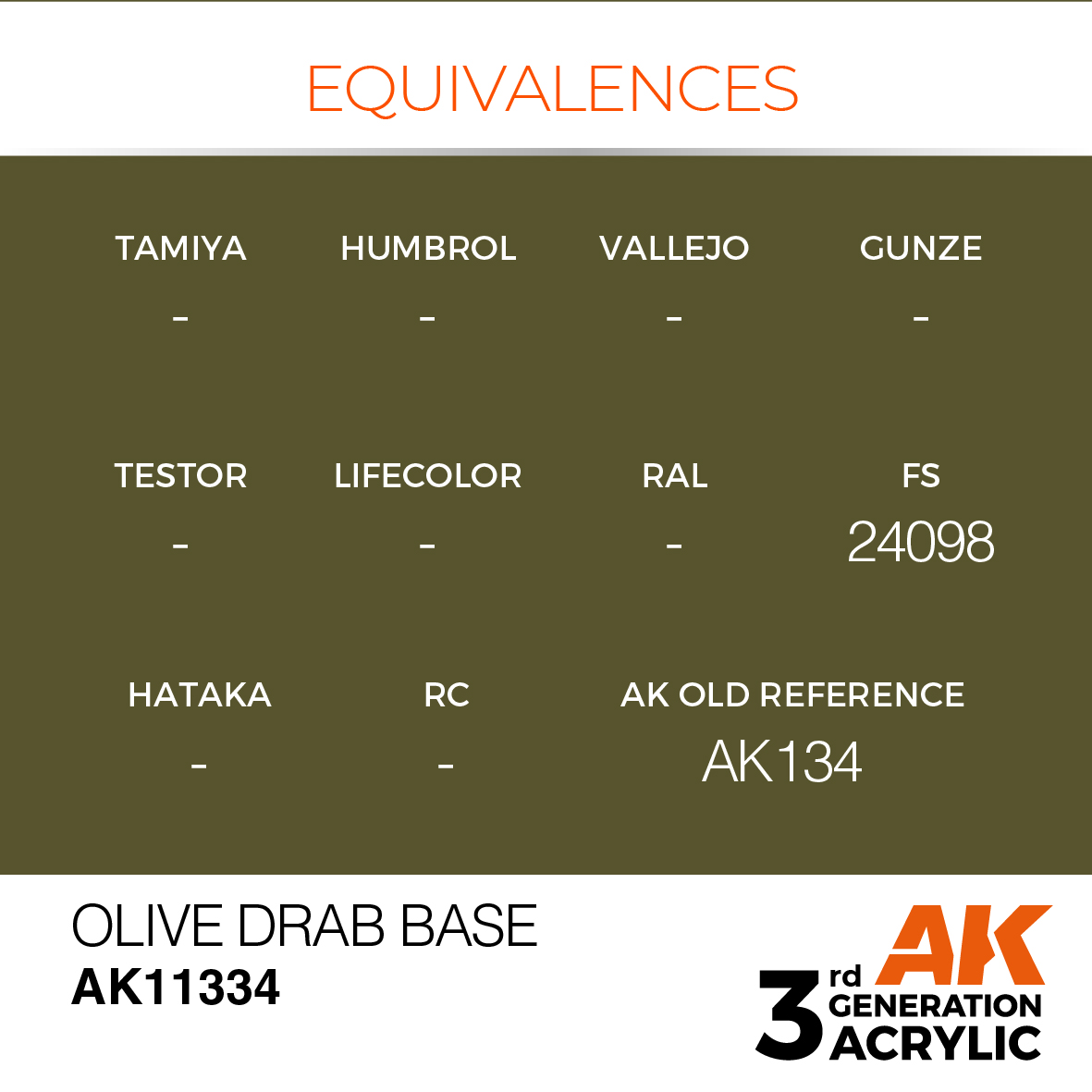 AK11334 Olive Drab Base