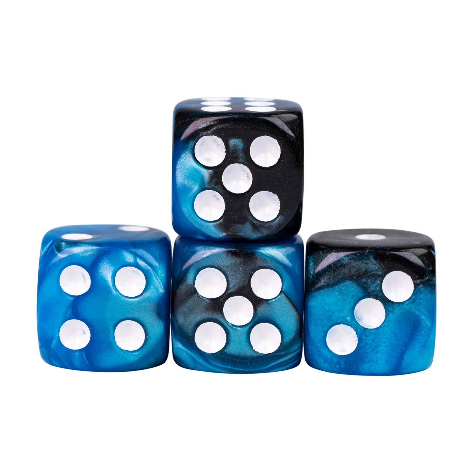 Mini D6, blue & black