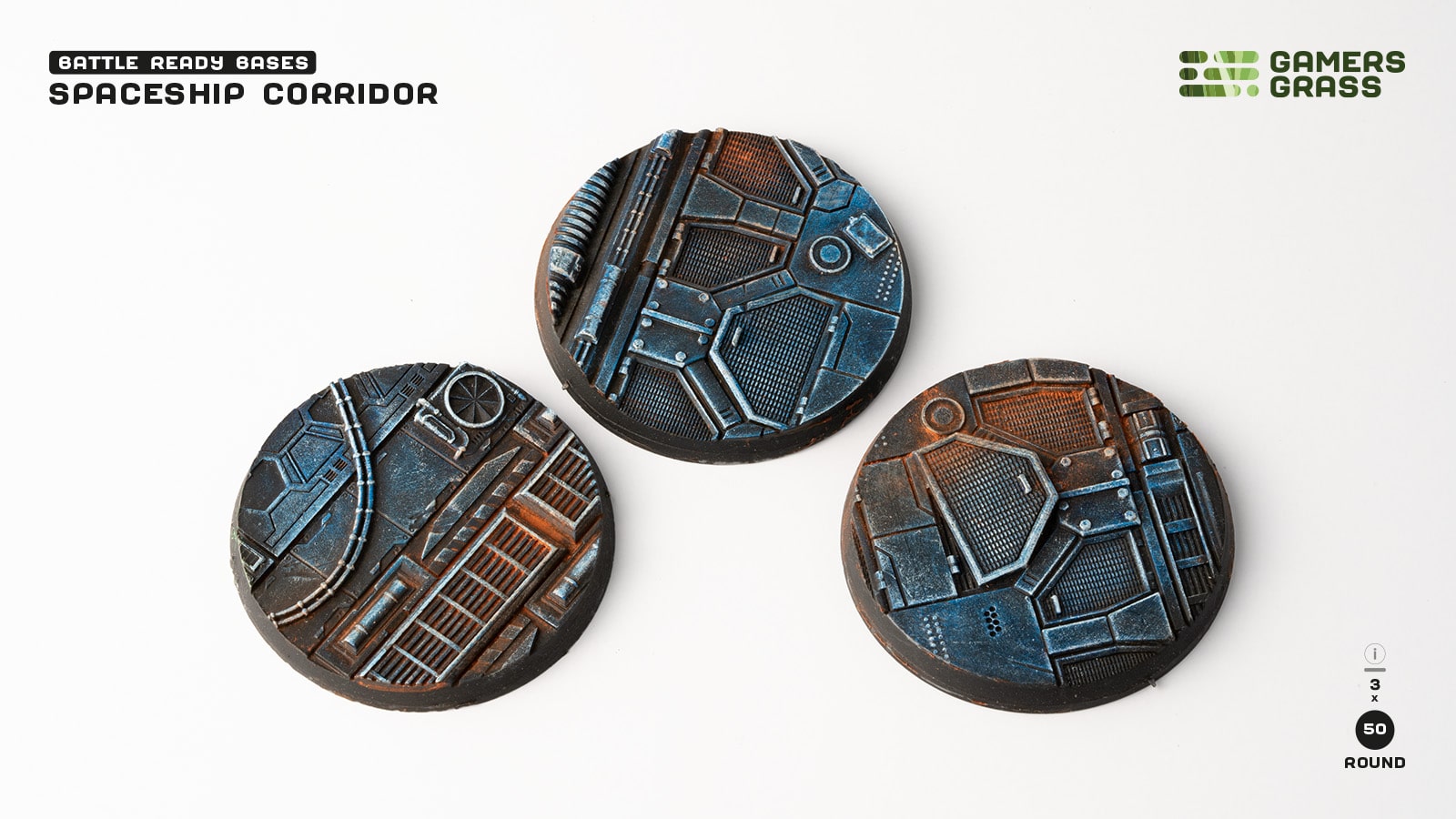 Spaceship Corridor Bases - Round 60mm (x2)