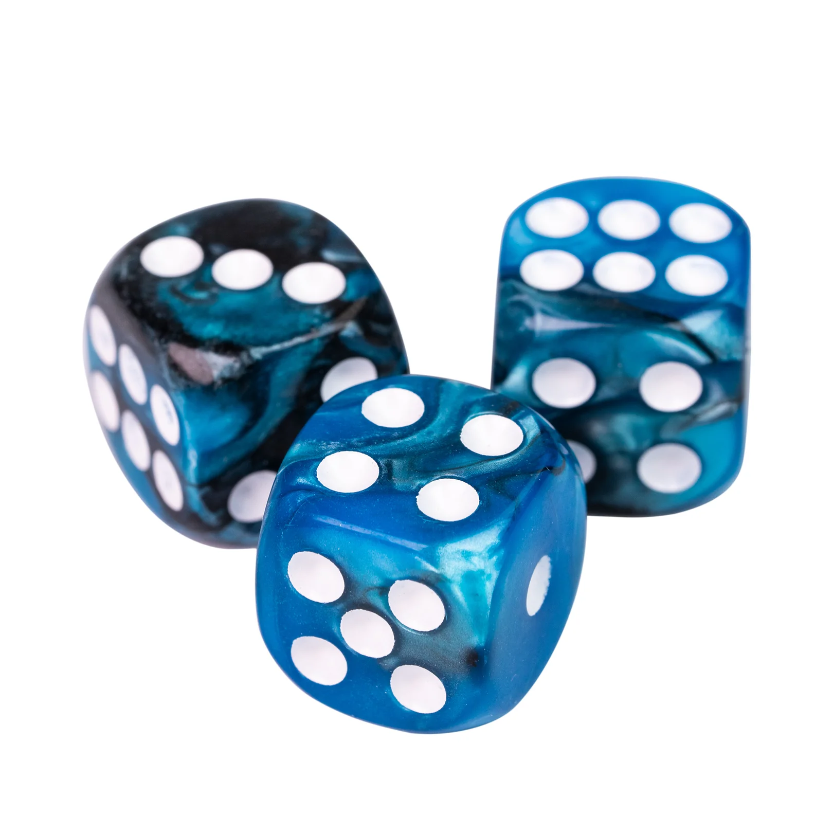 Mini D6, blue & black