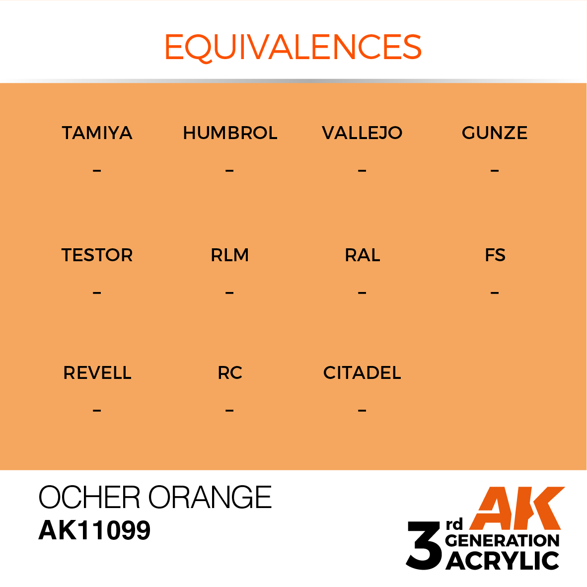 AK11099 Ocher Orange (3rd-Generation) (17mL)