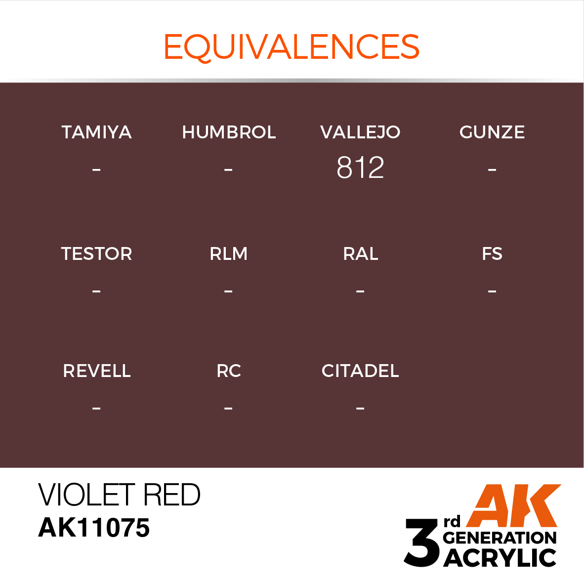 AK11075 Violet Red (3rd-Generation) (17mL)