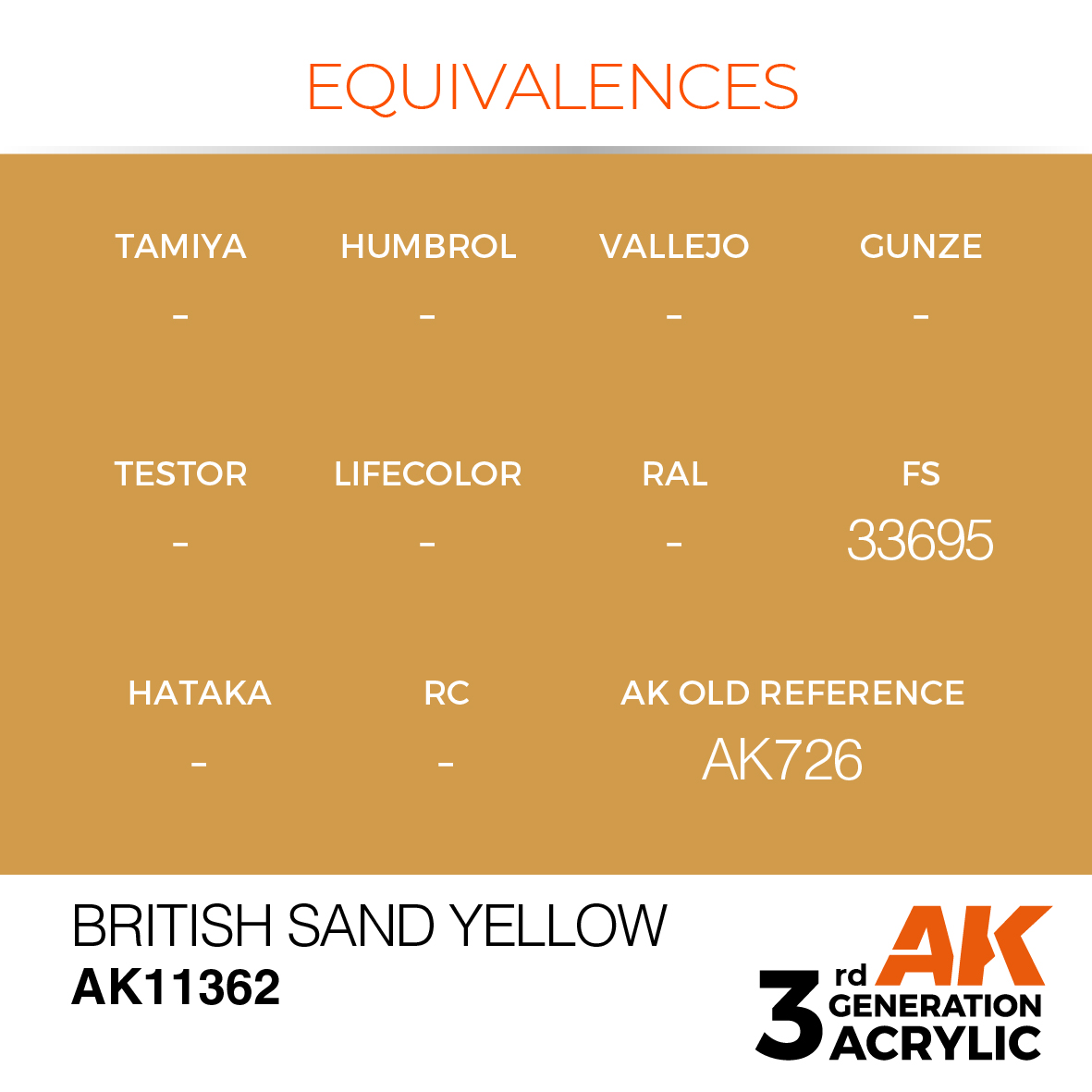 AK11362 British Sand Yellow