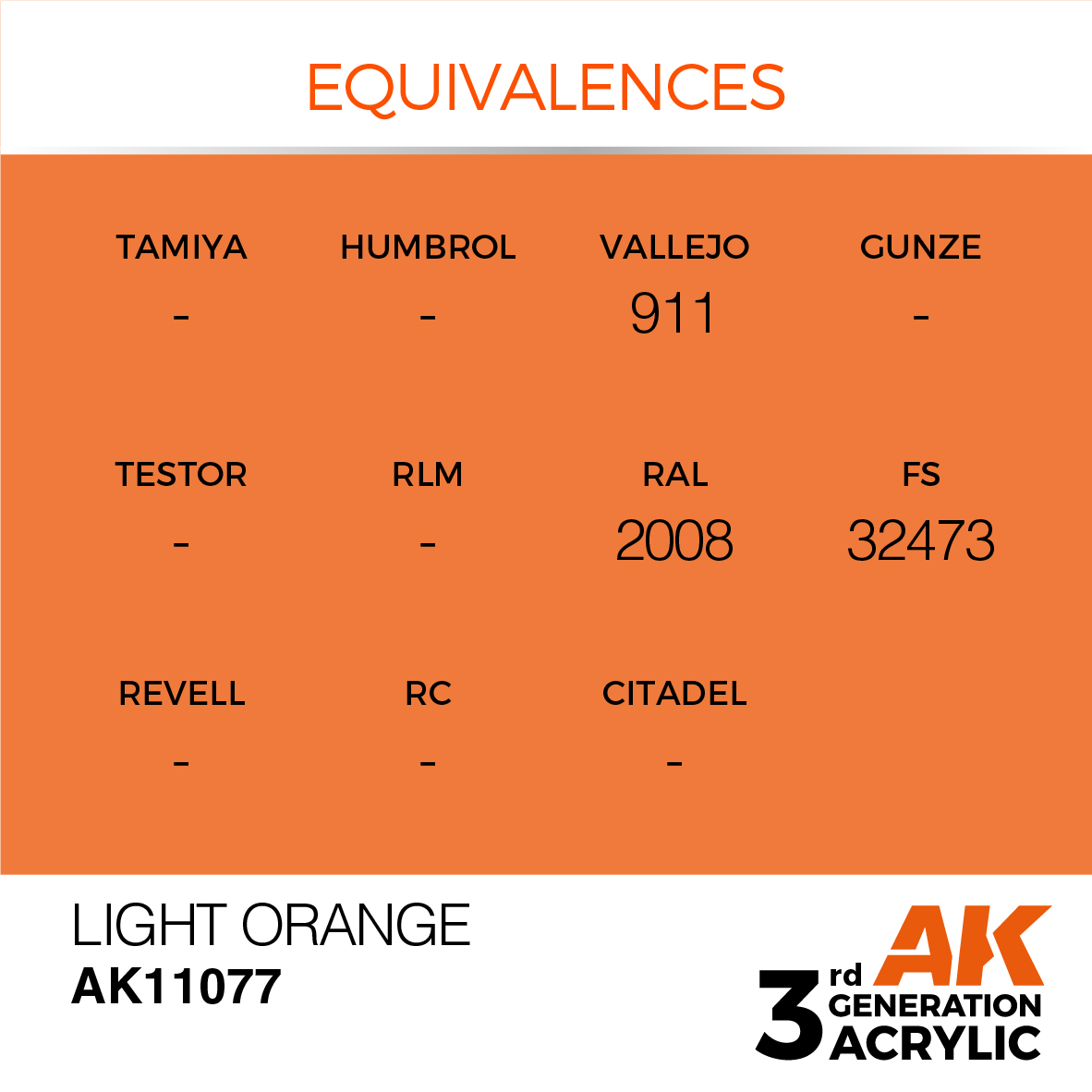 AK11077 Light Orange (3rd-Generation) (17mL)