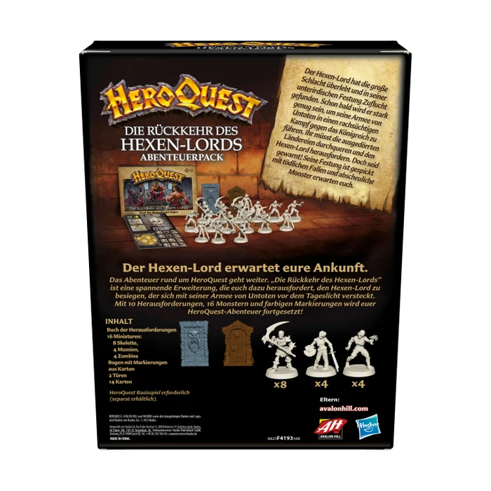 HeroQuest - Die Rückkehr des Hexen-Lords Abenteuerpack, Erweiterung