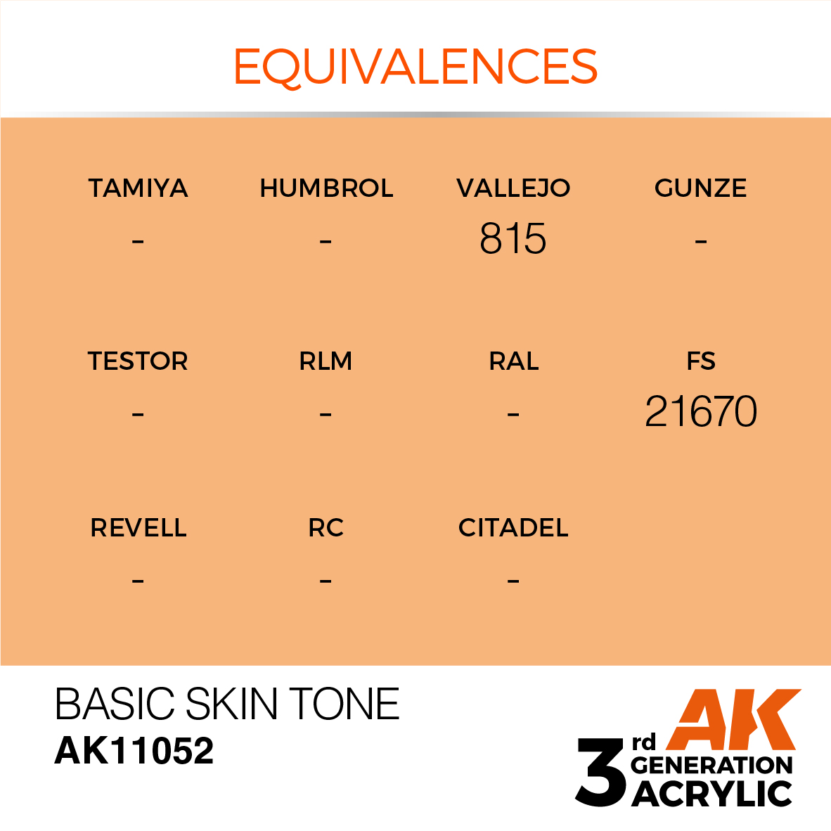 AK11052 Basic Skin Tone (3rd-Generation) (17mL)