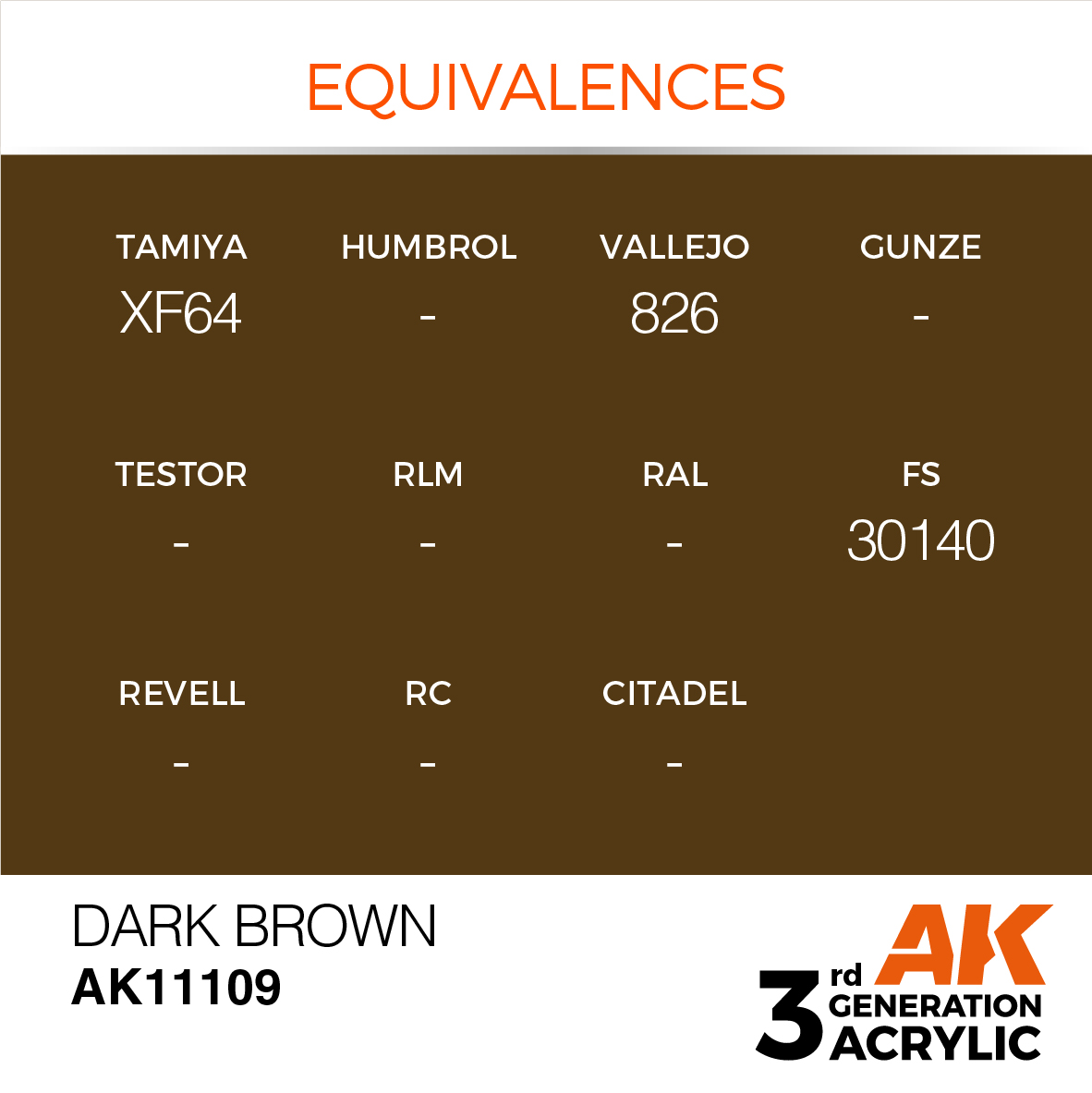 AK11109 Dark Brown (3rd-Generation) (17mL)