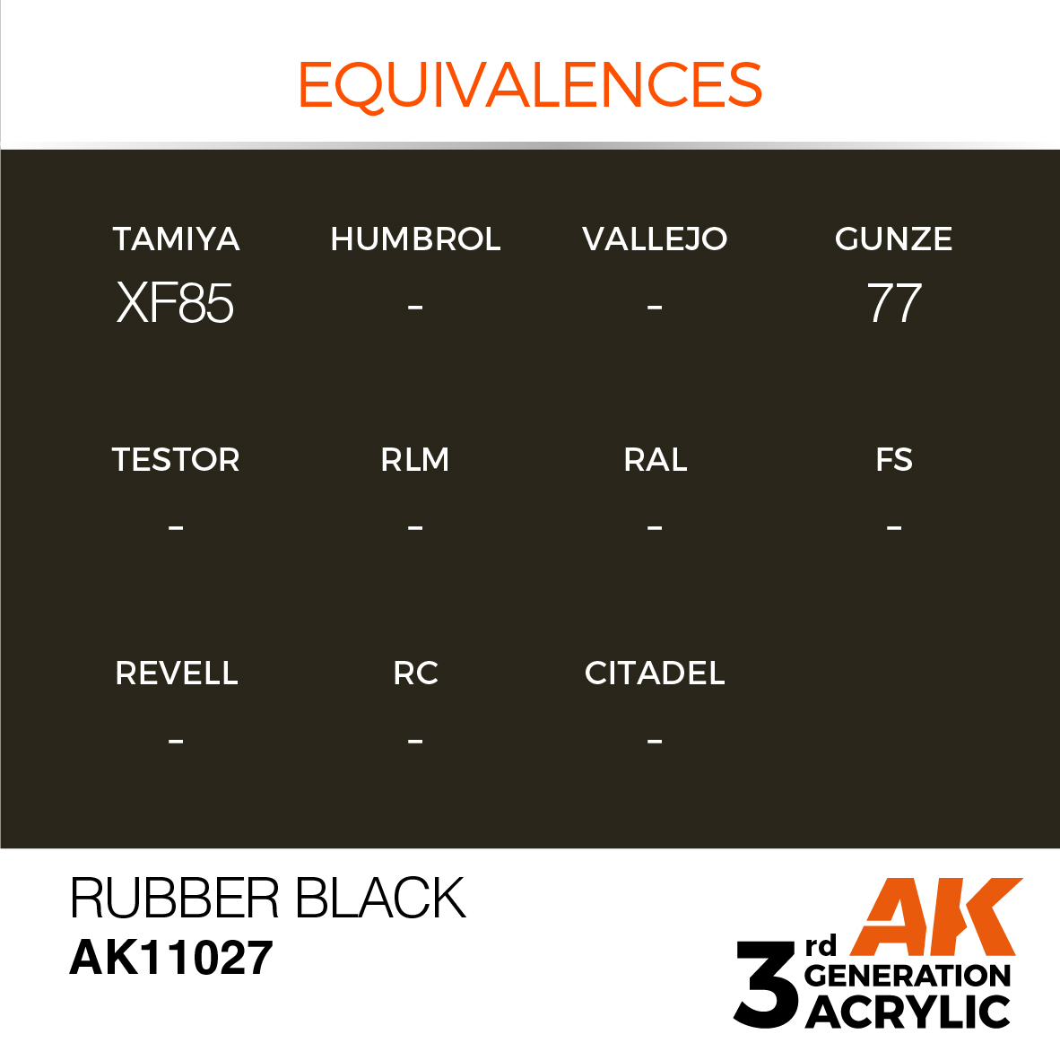 AK11027 Rubber Black (3rd-Generation) (17mL)