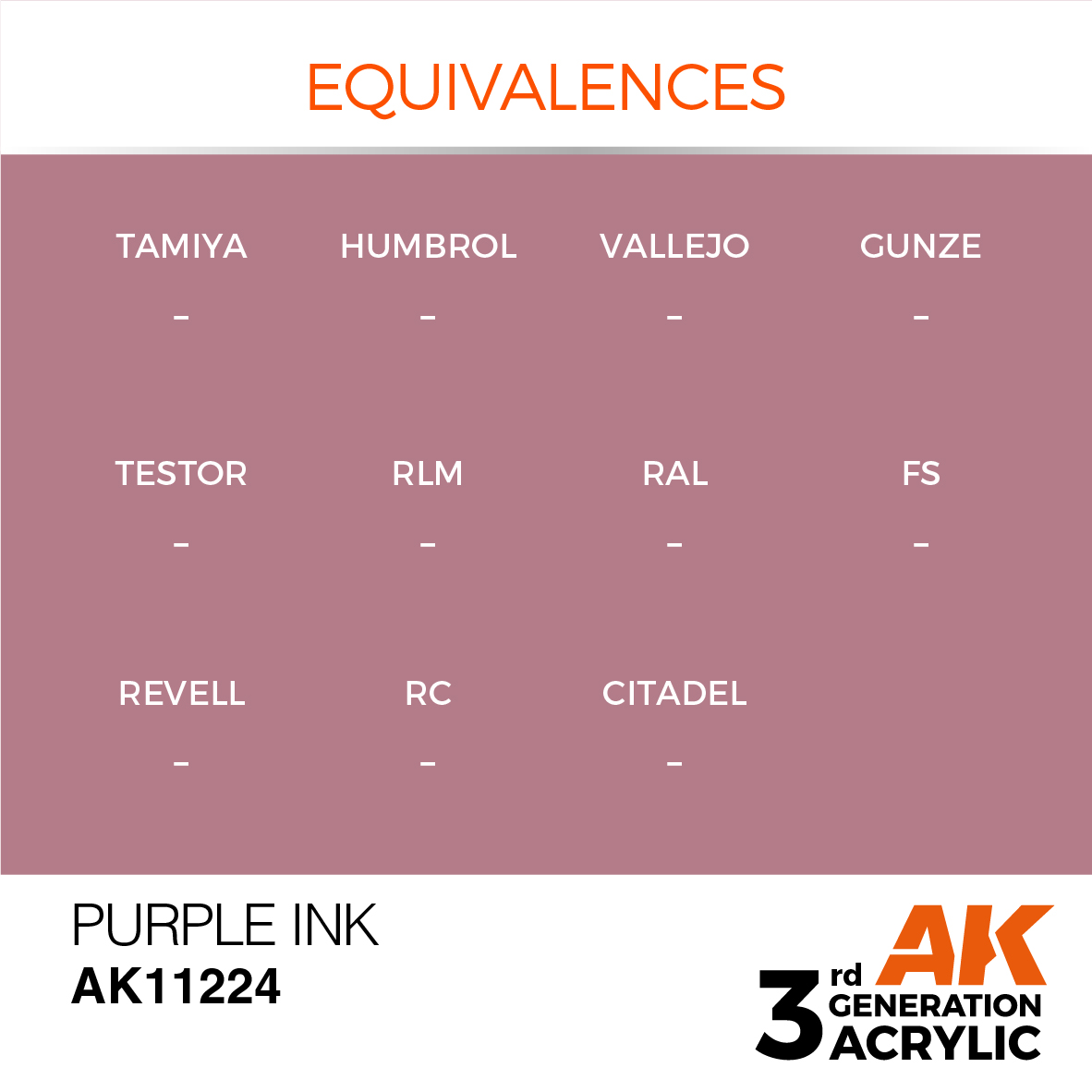 AK11224 Purple INK (3rd-Generation) (17mL)