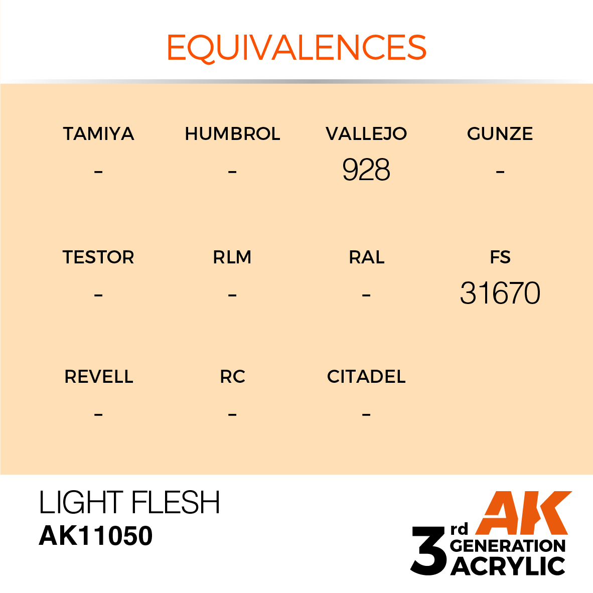 AK11050 Light Flesh (3rd-Generation) (17mL)