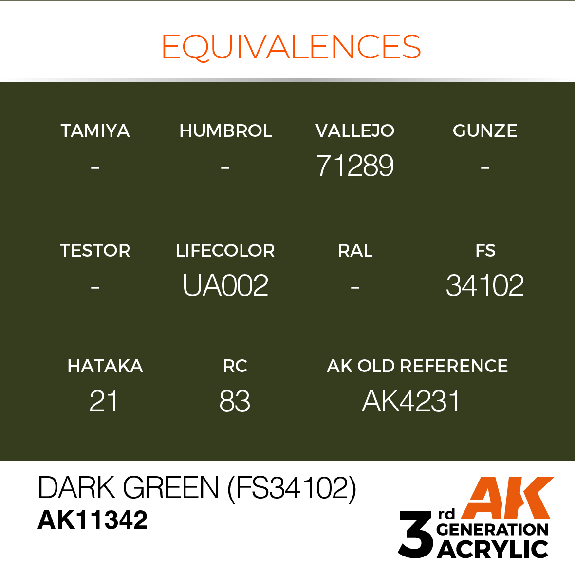 AK11342 Dark Green (FS34102)