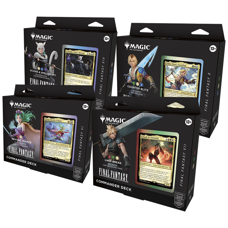 Final Fantasy Commander Deck Display (Alle 4 Decks) - Englisch -