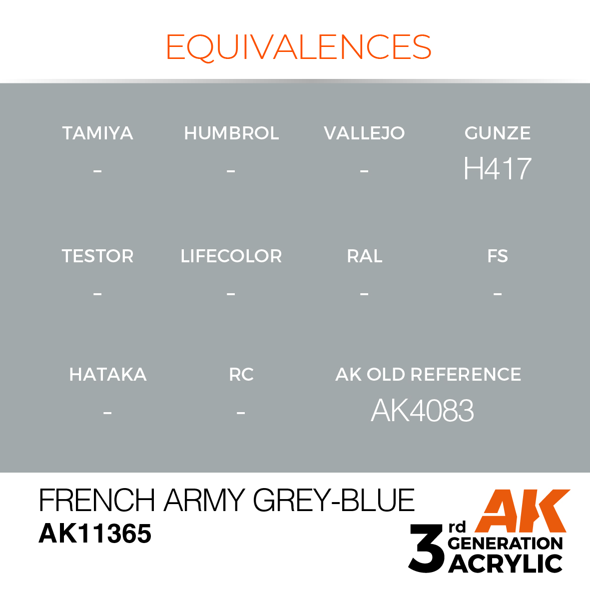 AK11365 French Army Grey-Blue