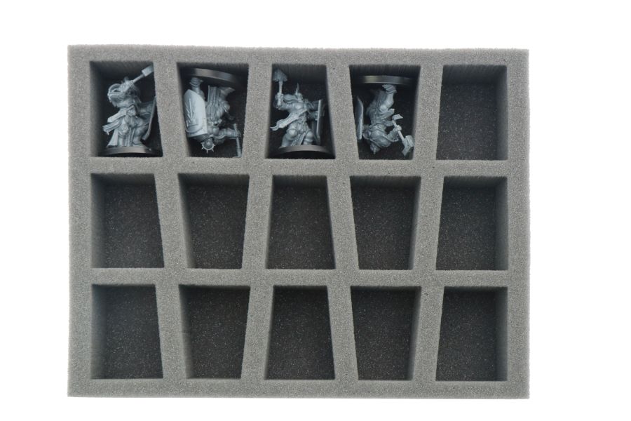 Half-sized Small Box for 15 miniatures on 40 mm bases    SAFE-HSS-15M