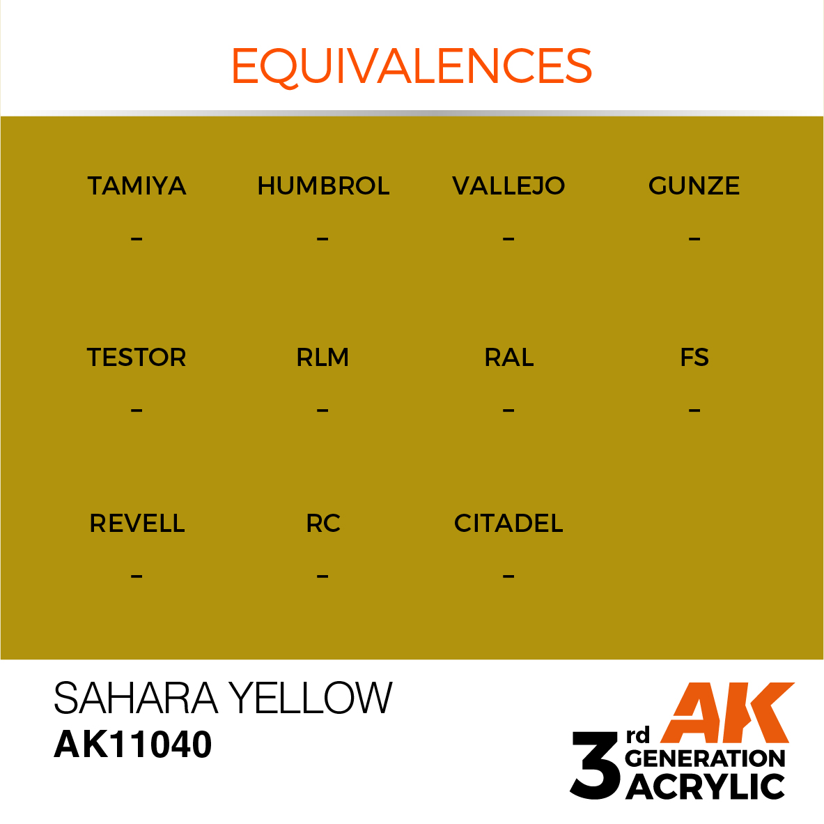 AK11040 Sahara Yellow (3rd-Generation) (17mL)