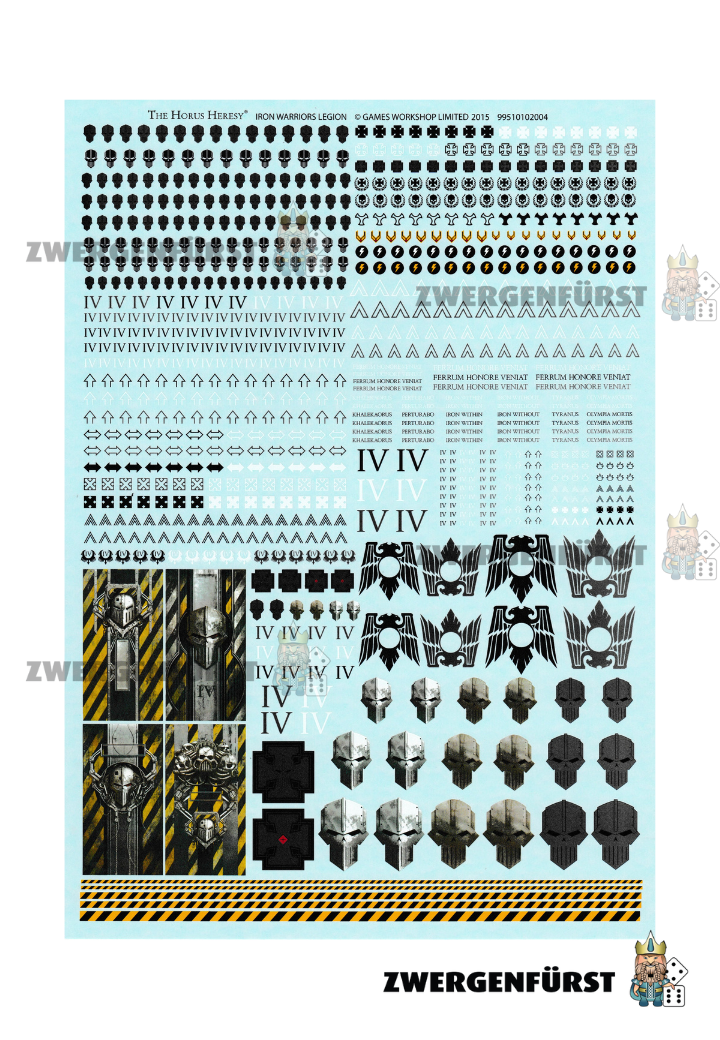 Abziehbilderbogen der Legion der Iron Warriors