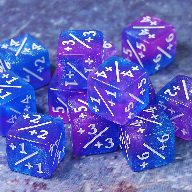 Counter-Würfel Positive Blue / Purple