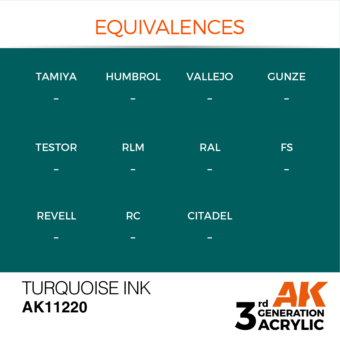 AK11220 Turquoise INK (3rd-Generation) (17mL)