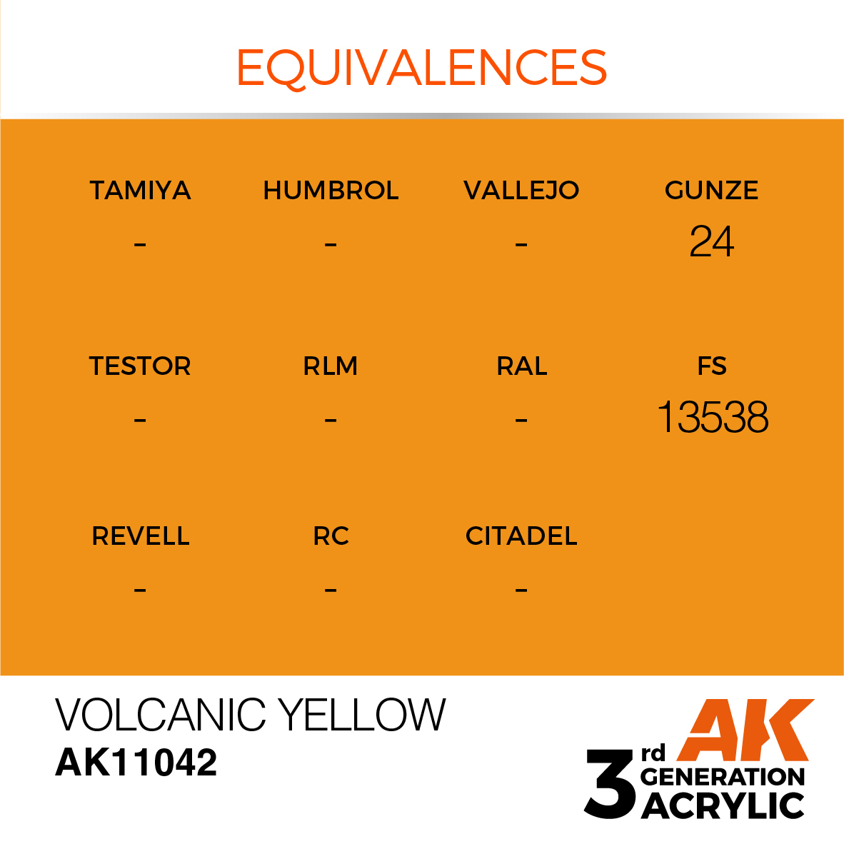 AK11042 Volcanic Yellow (3rd-Generation) (17mL)