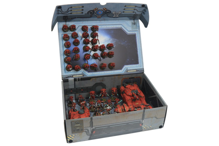 Strike Force Box with additional metal plate attached to the inside lid (Sci-fi)   SAFE-SFB02S