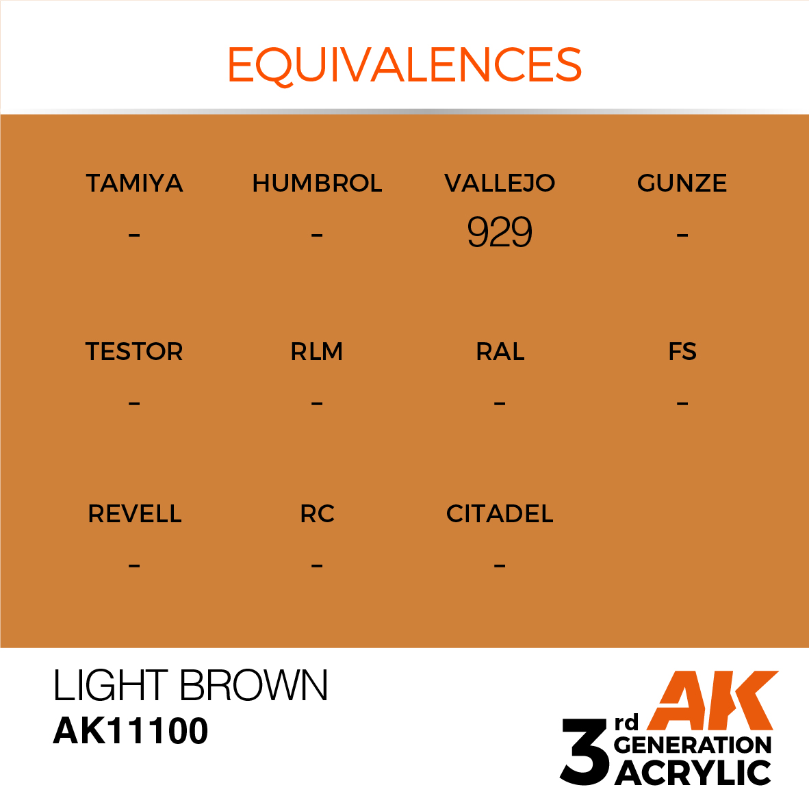 AK11100 Light Brown (3rd-Generation) (17mL)