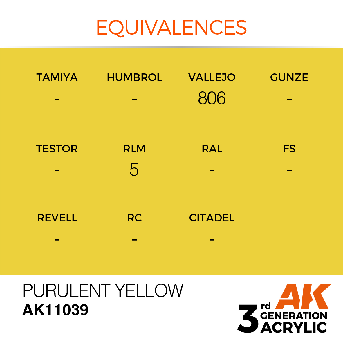 AK11039 Purulent Yellow (3rd-Generation) (17mL)