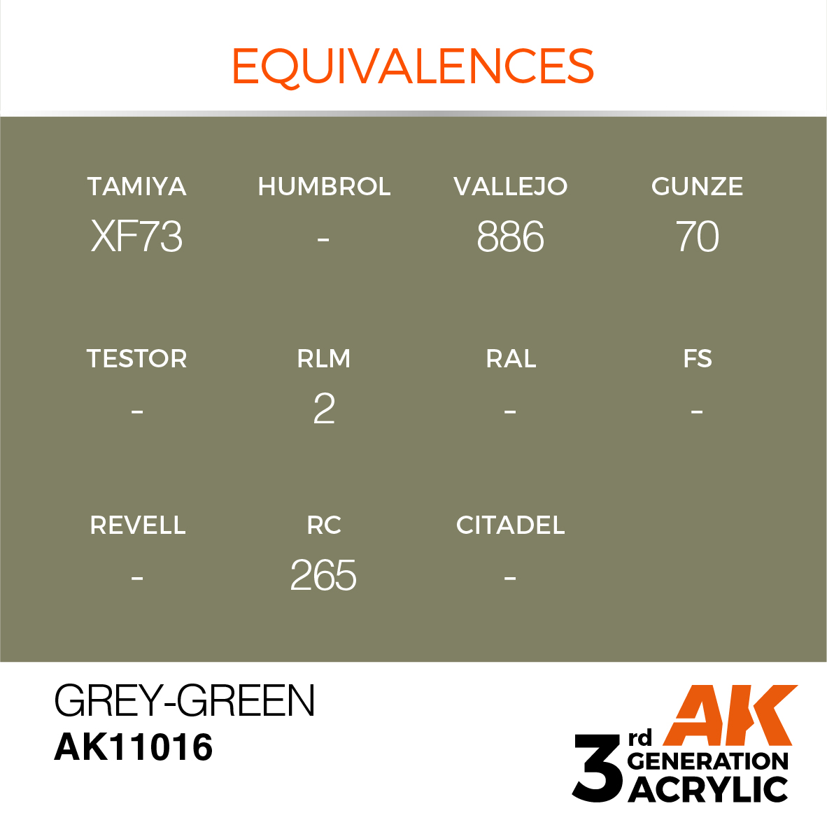 AK11016 Grey Green (3rd-Generation) (17mL)