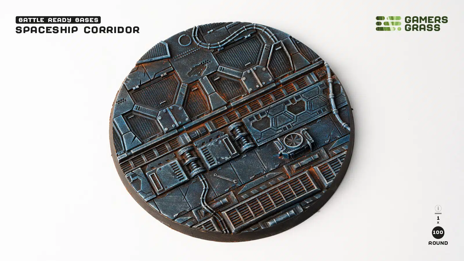 Spaceship Corridor Bases - Round 100mm (x1)