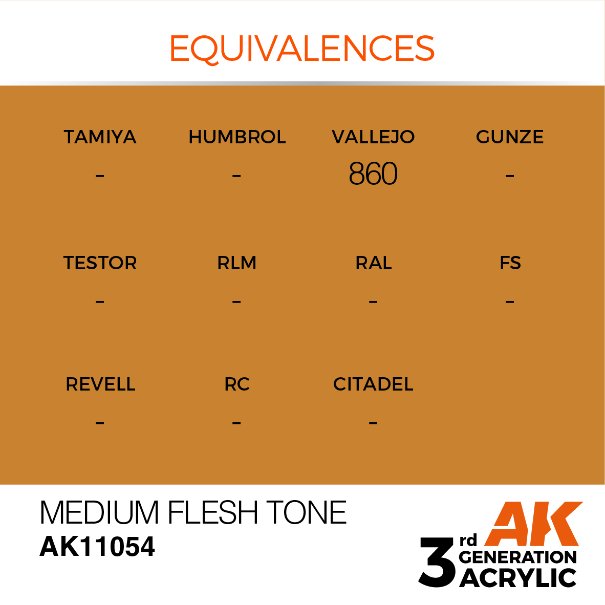 AK11054 Medium Flesh Tone-(3rd-Generation) (17mL)