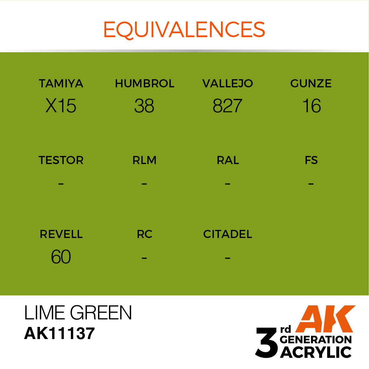 AK11137 Lime Green (3rd-Generation) (17mL)