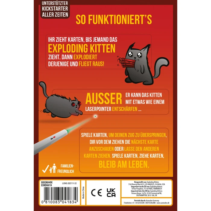 Exploding Kittens 2-Spieler-Edition