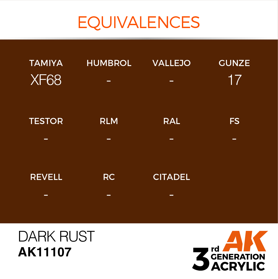 AK11107 Dark Rust (3rd-Generation) (17mL)