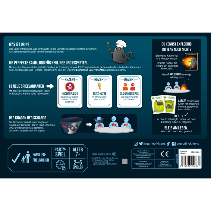 Exploding Kittens: Recipes for Disaster