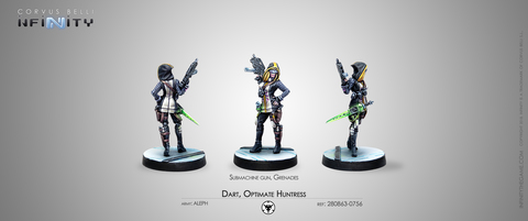 Dart; Optimate Huntress (Submachine gun; Grenades)