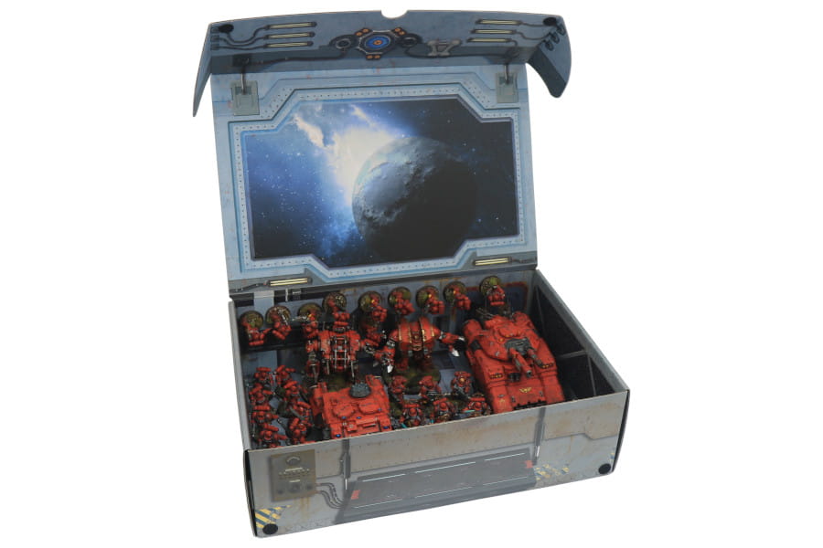 Strike Force Box with additional metal plate attached to the inner back side (Sci-fi)   SAFE-SFB03S