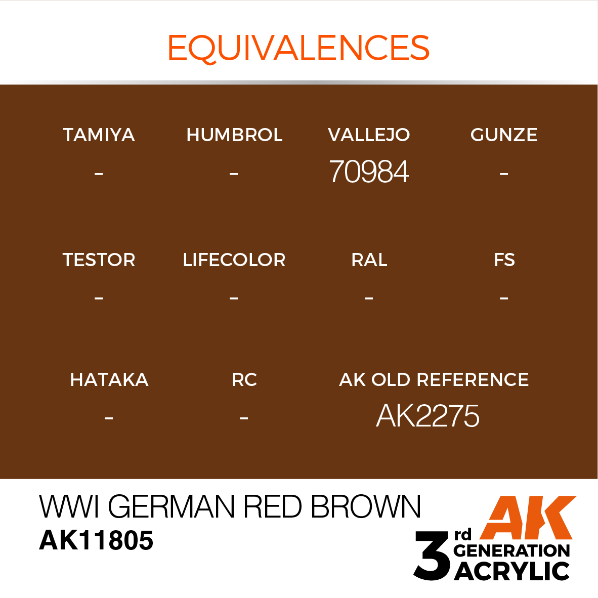 AK11805 WWI German Red Brown – AIR