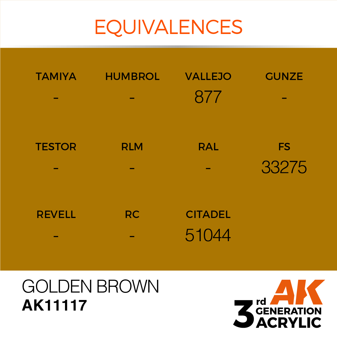 AK11117 Golden Brown (3rd-Generation) (17mL)