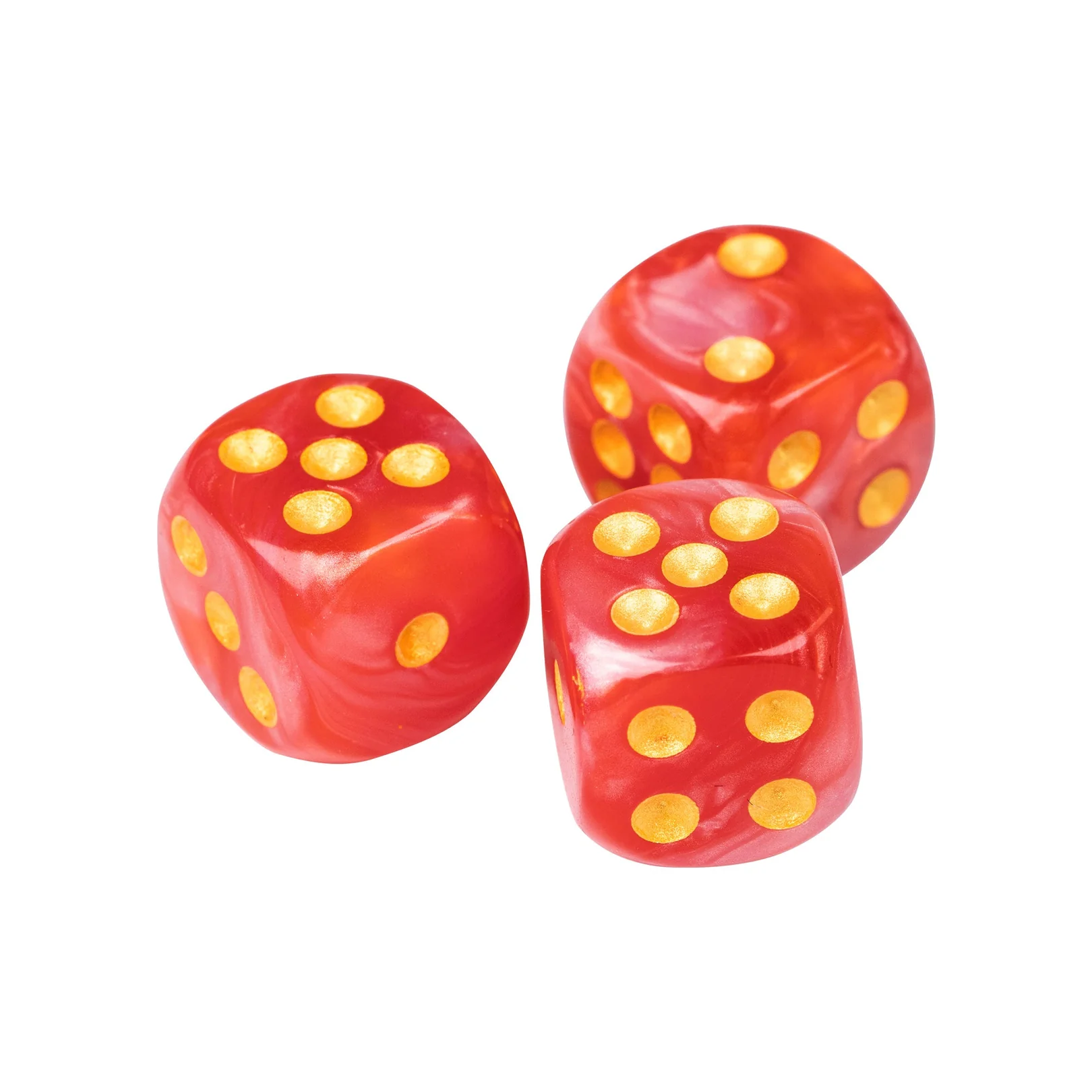 Mini D6, red & white