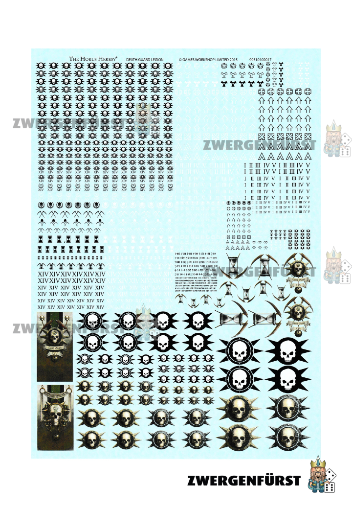 Abziehbilderbogen der Legion der Death Guard