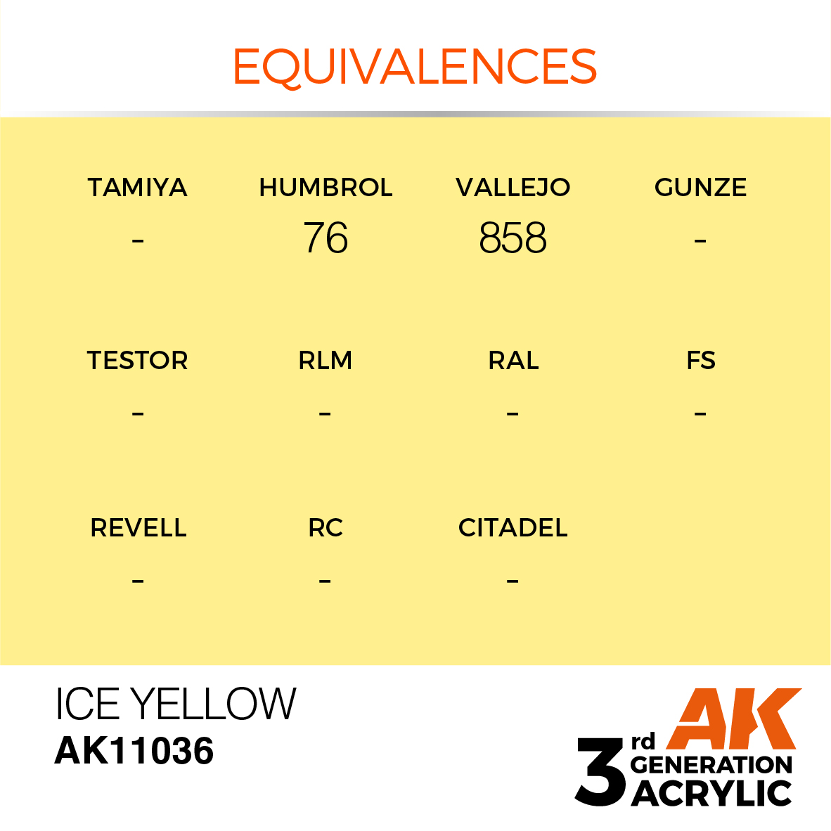 AK11036 Ice Yellow (3rd-Generation) (17mL)