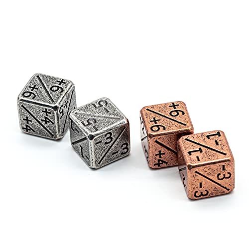 Metal Counter D6 - silberfarbend - Positiv