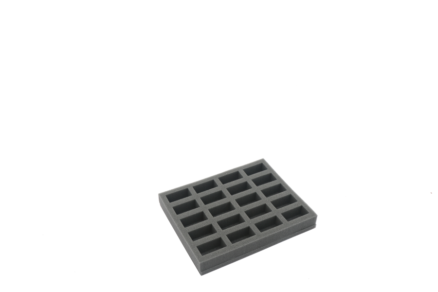 Half-sized Small Box for 20 miniatures on 25 mm bases   SAFE-HSS-20M