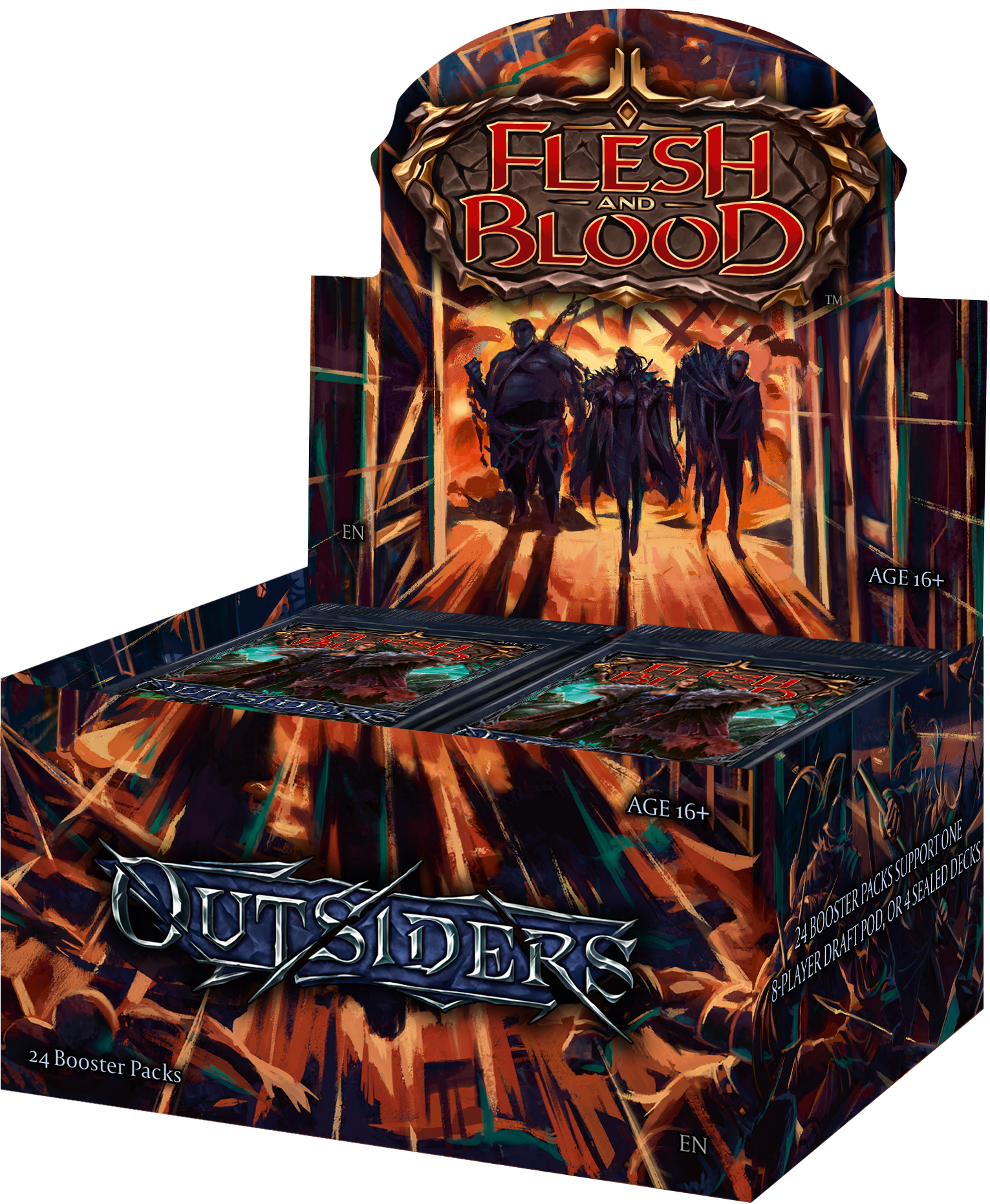 FLESH & BLOOD TCG - OUTSIDERS BOOSTER DISPLAY (24 PACKS) - EN